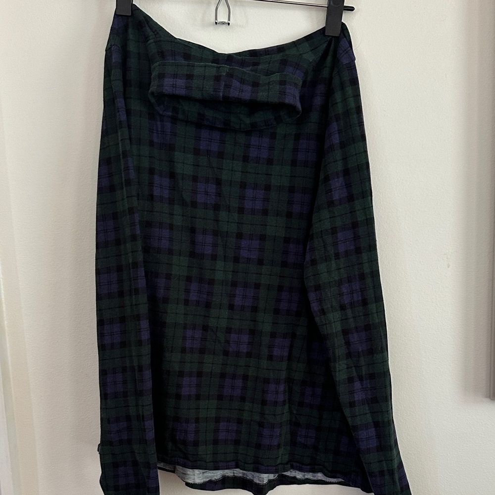 J. Crew Turtle neck Shirt in Green and Purple plaid